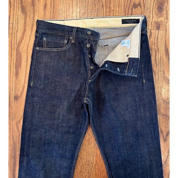 Rag & Bone Fit 2 Skinny Jeans Mens 32x32 Raw Selvedge Denim USA Made NWOT
