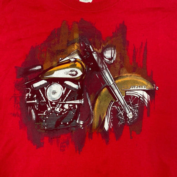 Harley-Davidson Smoky Mountains Maryville TN Biker T-Shirt Red Men's Large Rare