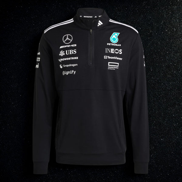 Adidas Mercedes AMG Petronas F1 Team 1/4 Zip Sweatshirt Motorsport Sz M NWOT