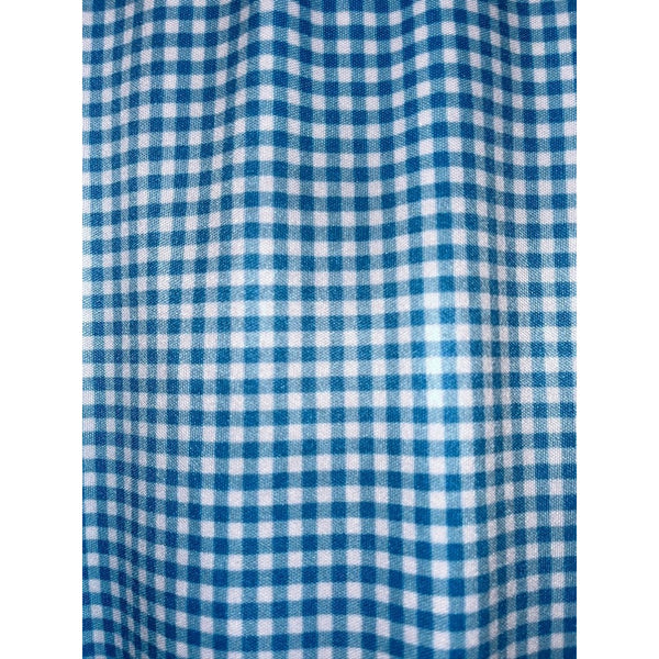 Collars & Co XL Blue Gingham Performance Polo Dress Collar Golf Shirt EUC