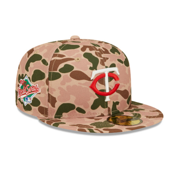 Minnesota Twins New Era 59FIFTY Duck Camo 1987 World Series Hat 7 1/4 Fitted