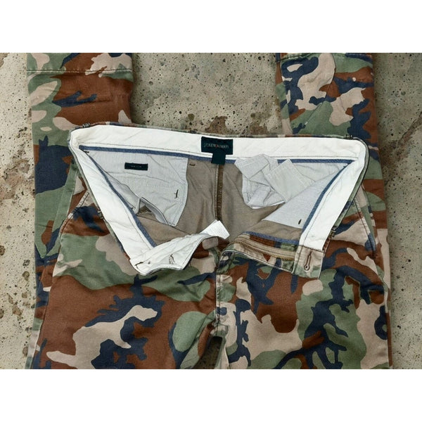 J Crew Always Oarsman 484 Slim Camo Pants 33x32 Men’s Casual Cotton EUC