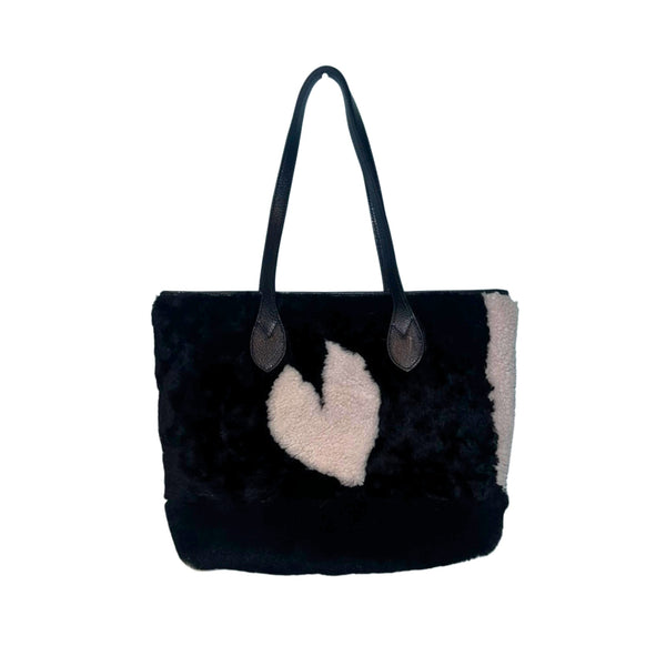 Elboque Couture Handmade Merino Sheepskin Shearling Bag NWT RARE