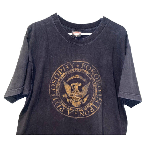 Harley Davidson A Philosophy Forged In Iron USA XL Biker T Shirt Tee