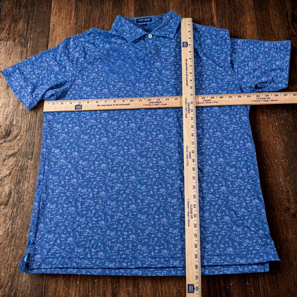 Peter Millar Crown Crafted Summer Comfort All Over Print Poker Night Polo XL NWT