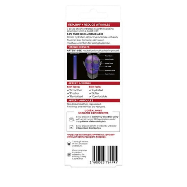 L'Oréal Revitalift Derm Intensives 1.9% Hyaluronic Acid 7 Ampoules NIB 1.3ml