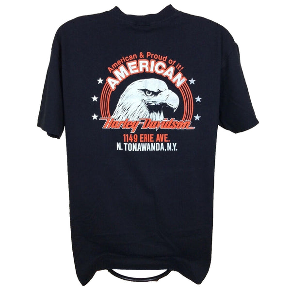 Harley Davidson American And Proud Of It Eagle New York XL Biker T Shirt Tee