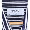 ETON Slim Fit Dress Shirt 17 43 Blue White Stripe Spread Collar Luxury Cotton