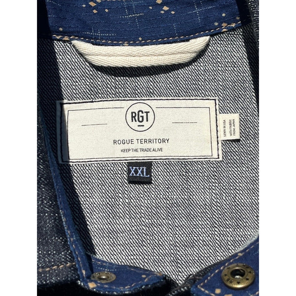 Rogue Territory Cryptic Japanese Selvedge Denim Service Shirt 2XL RGT Rare NWOT