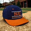 Syracuse University Orange Vintage 90s The Game Snapback Hat Navy Orange SU
