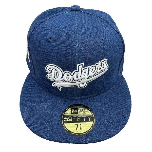 Los Angeles Dodgers Denim 1980 All Star Hat MLB New Era 59FIFTY Fitted Sz. 7 1/2