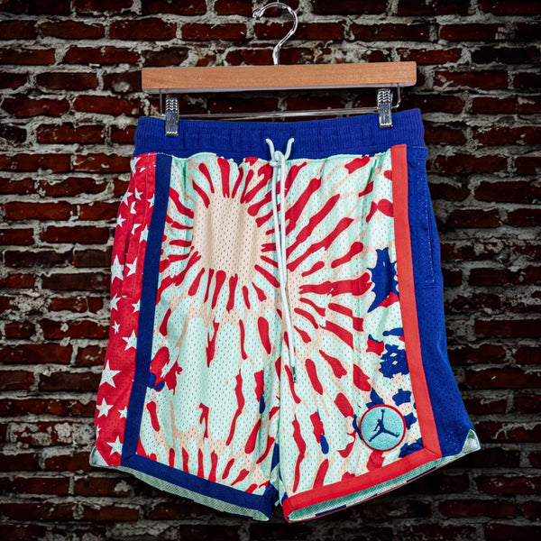 Air Jordan Sport DNA Basketball Shorts Blue Red CK9527-455 Mens Medium Rare