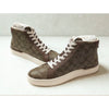 Coach Clip High Top Sneakers G5367 Sig PVC Khaki Saddle Women’s 10B NIB