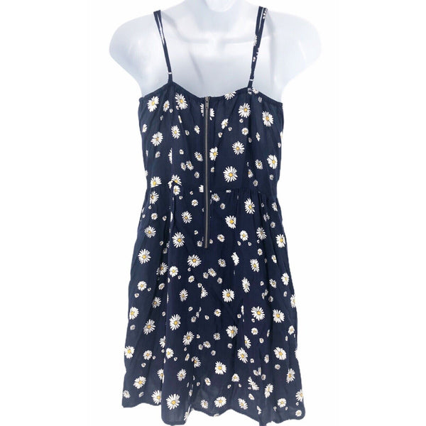 Love Fire Dress Women XL Blue Floral Daisy Sleeveless NWT