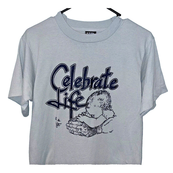 Celebrate Life Prayer T-Shirt Adult M Screen Stars Vintage Single-Stitch