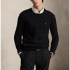 Polo Ralph Lauren Cable Knit Sweater Men's 2XL Black Wool Cashmere Pony