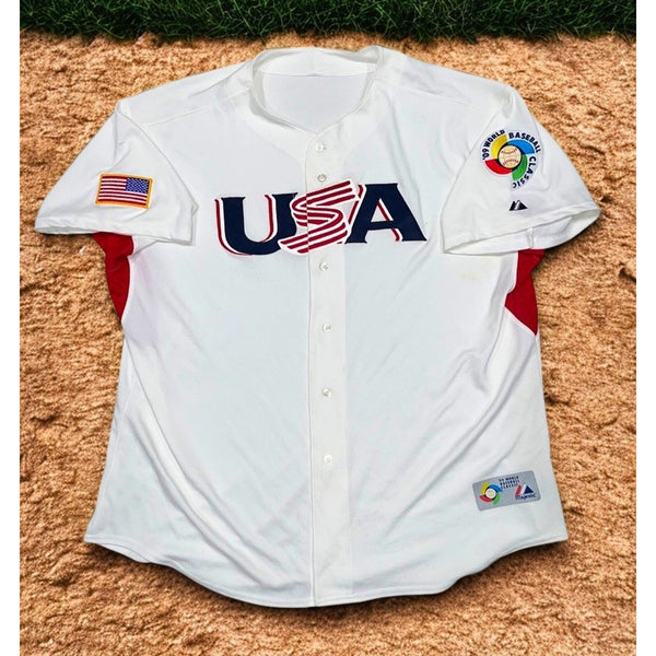 Team USA 2006 WBC Jersey Majestic Authentic Sewn USA Sz 60 (3XL) White MLB