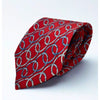 Gucci Silk Tie Red Equestrian Horsebit Geometric Made in Italy Luxury Classic