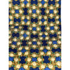 Valentino Cravatte Vintage Silk Tie Blue Gold Medallion Pattern Made in Italy EUC