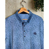 Greyson Erin Hills Den of Thieves Golf Polo Shirt XL Blue Dragon Print Stretch