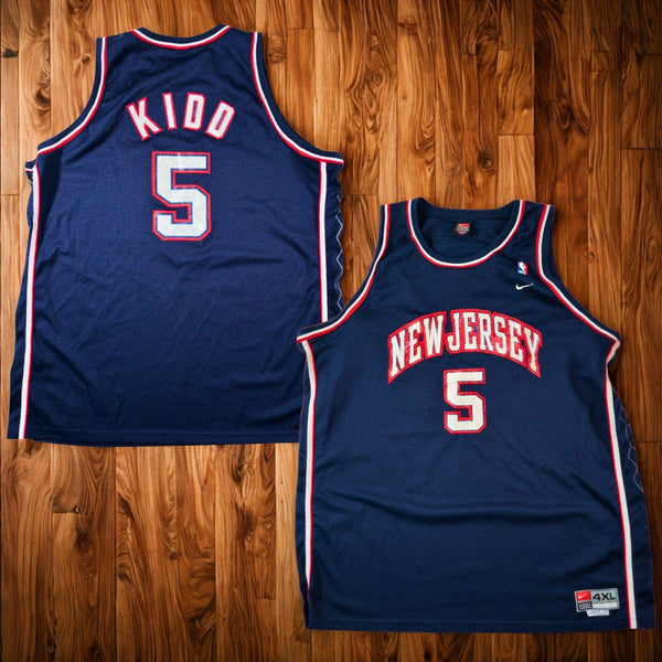 Jason Kidd New Jersey Nets Nike Swingman Jersey 4XL +2 Blue NBA EUC Y2K