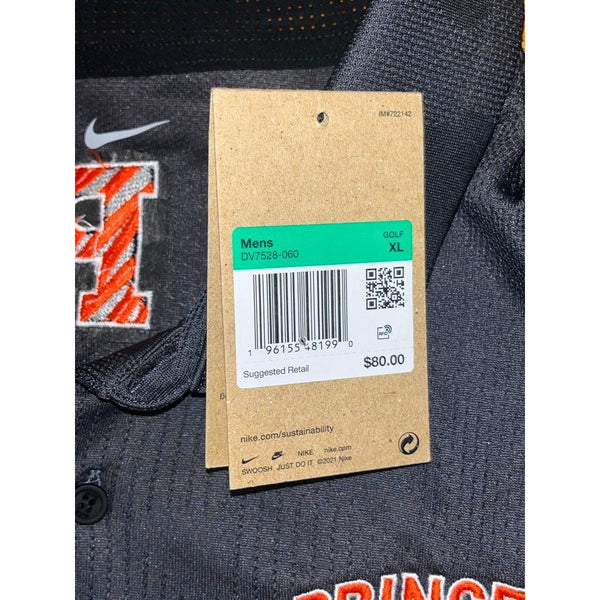 Princeton Tigers Lacrosse Team Issued Nike Polo Sz. XL NWT Black Camo NCAA