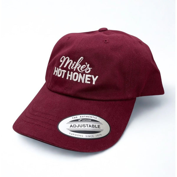 Mike's Hot Honey Promotional Dad Hat Burgundy Strapback OSFA Yupoong NWT Cap
