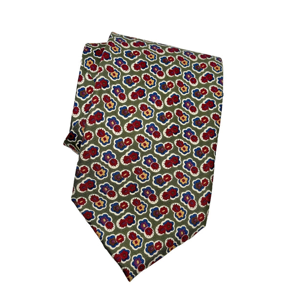 Christian Dior Monsieur Tie Italy Homme Floral 100% Silk Necktie