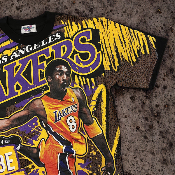 Kobe Bryant Los Angeles Lakers All Over Print Shirt Large Y2K Street Couture NBA