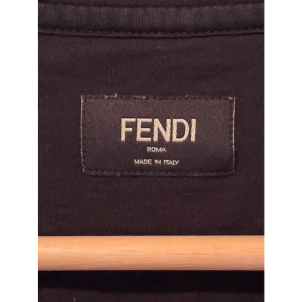 Fendi Karl Lagerfeld Karlito Loves Fendi T Shirt Mens 2XL Sz 56 Black Made Italy