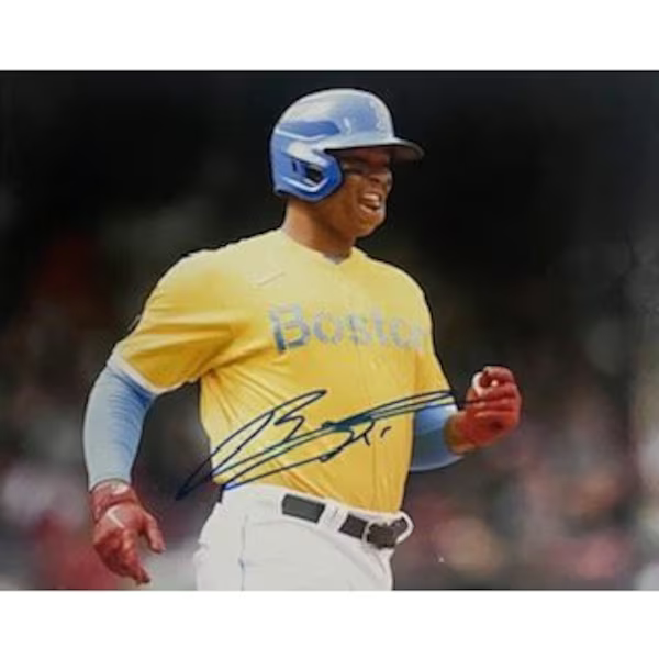 Rafael Devers Boston Red Sox firmado 8x10 foto COA - 12