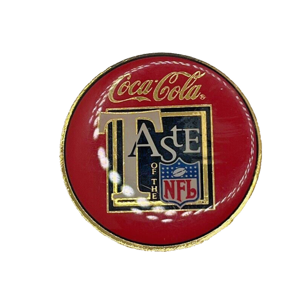 NFL Taste of the NFL Coca-Cola Coke Lapel Pin Vintage
