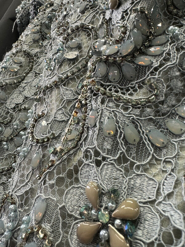 Ivonne D Exclusively for Mon Cheri 118D06 Dress Sz. 16W SAMPLE Sea Foam