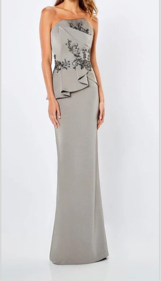 Montage by Mon Cheri 221974 Mother of Bride Dress Sz. 12 (SAMPLE) Taupe