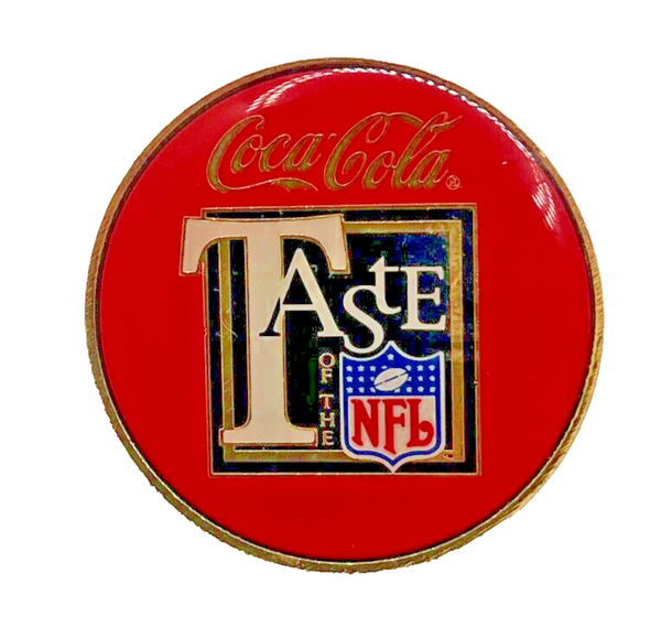 NFL Taste of the NFL Coca-Cola Coke Lapel Pin Vintage