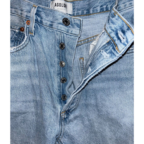 AGOLDE Riley High Rise Straight Crop Jeans Shatter Wash 28x26 NWOT MSRP $188