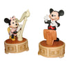 Walt Disney Productions Mickey & Minnie Wind Porcelain Musical Figurines Vintage