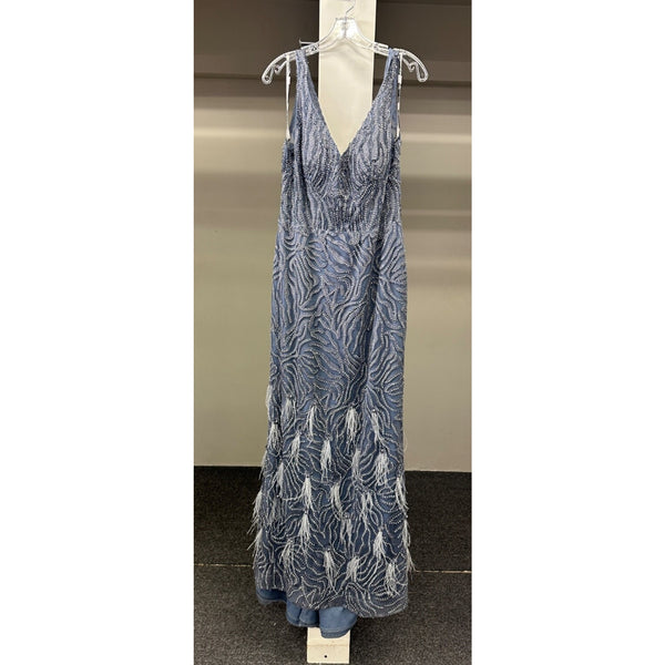 Ivonne D Exclusively for Mon Cheri 119D52 Feather Skirt Formal Dress 12 (SAMPLE)