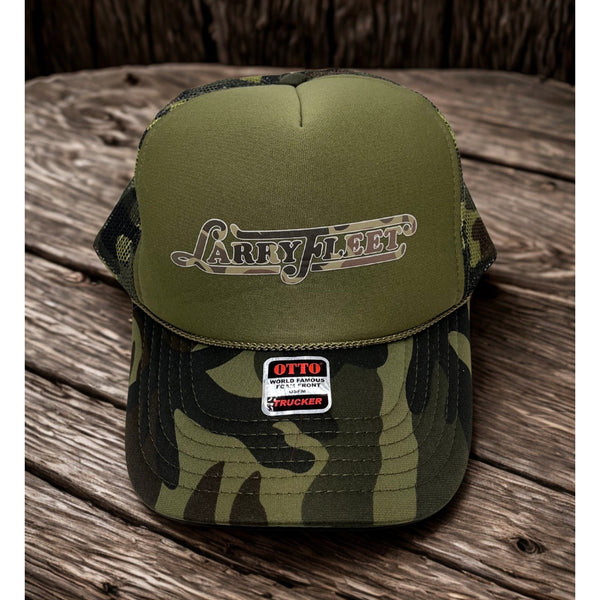 Larry Fleet Camo Otto Trucker Hat OSFM Country Singer Merch NWT