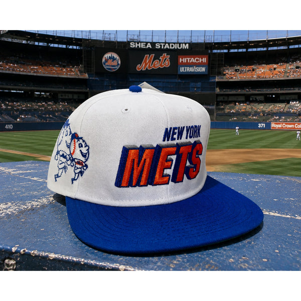New York Mets Sports Specialties White Dome Snapback Hat NWT Rare Deadstock