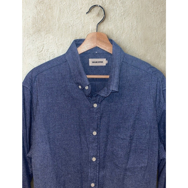 Taylor Stitch The Jack Shirt XL 44 Blue Brushed Cotton Button Down NWOT