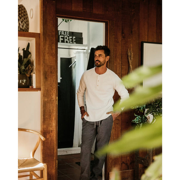 Taylor Stitch The Apres Pant Jogger Charcoal Sashiko Men’s M EUC Organic Cotton