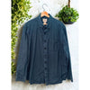 LL Bean Large Blue Green Houndstooth Button Down Shirt Traditional Fit Cotton