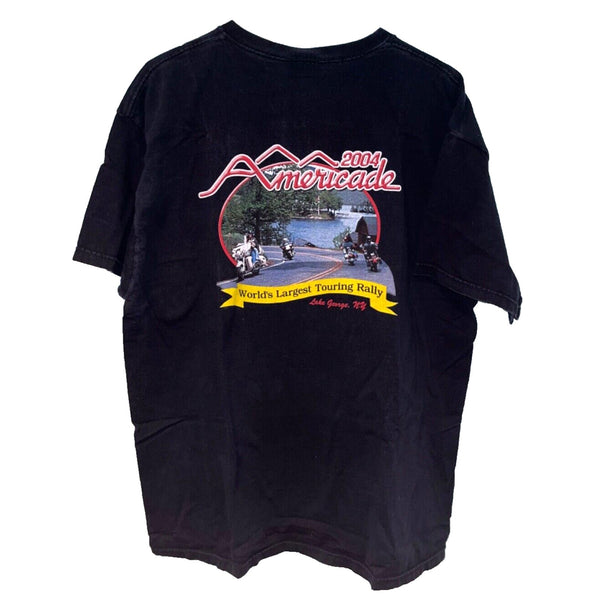 Americade Motorcycle Rally Lake George New York ’04 Biker XL No Tag 22x29