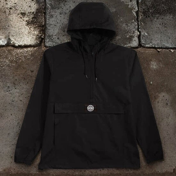 Independent Truck Company Y2K Anorak Windbreaker Jacket Mens XL Black Hooded ITC