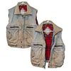 Expeditions Vintage 90s Acid Wash Denim Vest Flannel Lined Distressed Men’s L