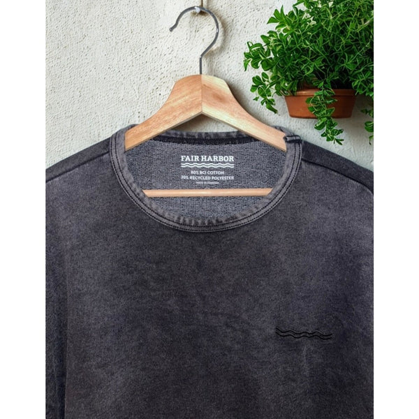 Fair Harbor Saltaire Crewneck Sweatshirt Men’s Large Charcoal Gray NWOT