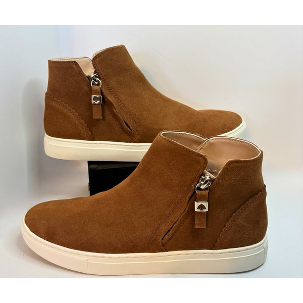 Kate Spade Harper Suede Sneakers Warm Gingerbread Brown Women’s 10B NIB