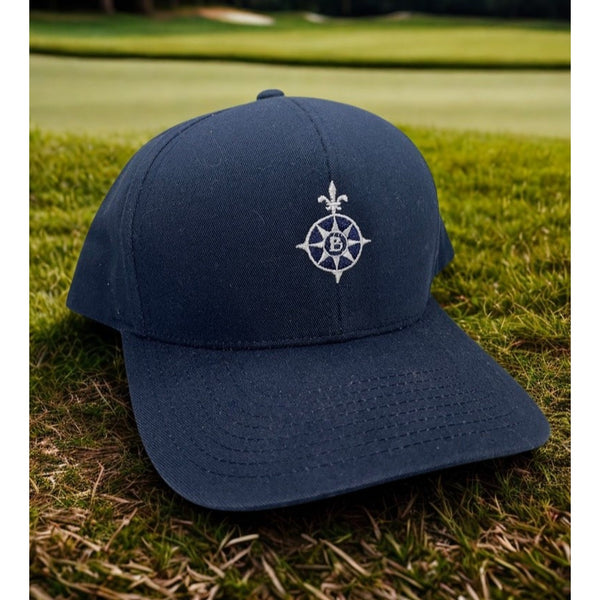 Bayonne Golf Club Hat Snapback Navy Levelwear Golf Cap Compass Logo Adjustable