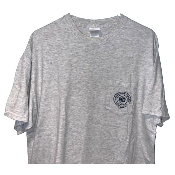 Harley Davidson Back Bay Boston Massachusetts XL Hanes Beefy-T Biker T